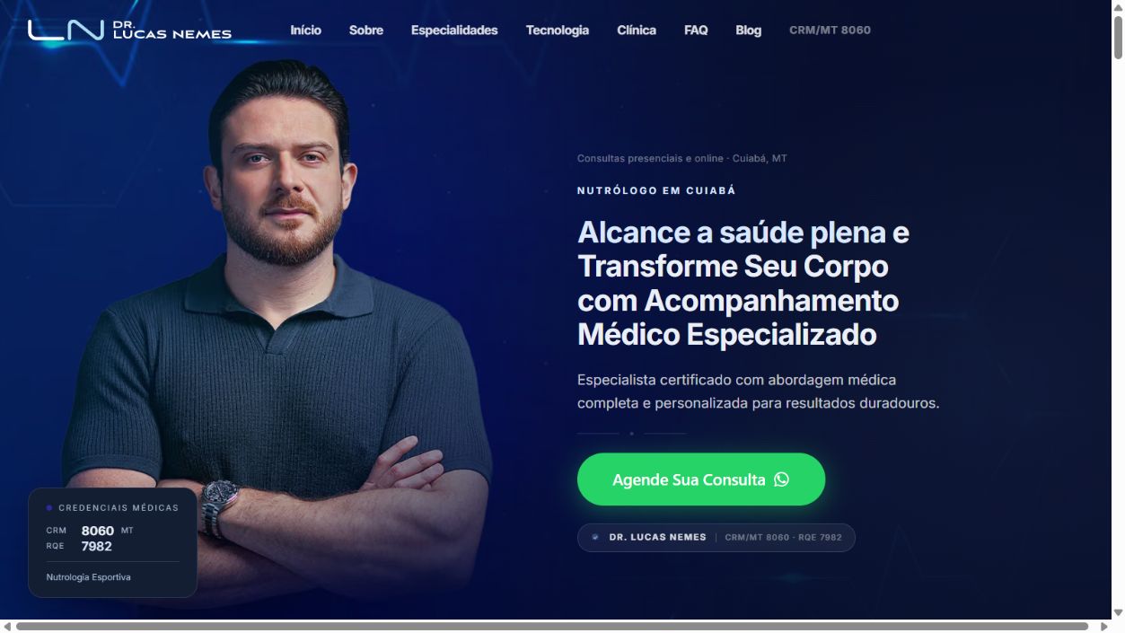 Preview do site Dr. Lucas Nemes