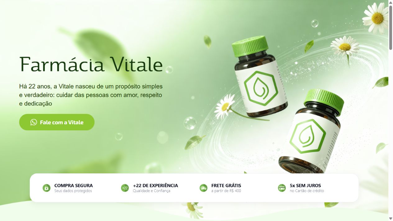 Preview do site Vitale Manipulação